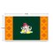 Ganesh with Kolam Design Backdrop 5x8 Feet Indian Traditional Cloth Ganesh Pooja Decor Indian Pooja Wall Decor Indian Wall Art Photo Decor Banner Decorative Pooja Cloth